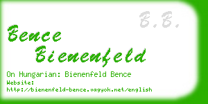 bence bienenfeld business card